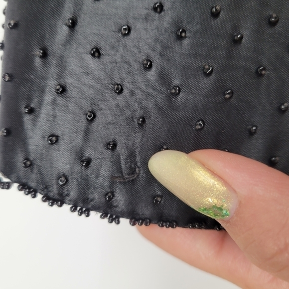 Vintage JEM Hand Made Sequin Beaded Envelope Clutch 1960s Retro Formal Black Eve - Picture 5 of 17